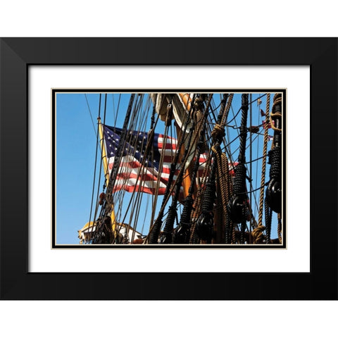 Patriotic I Black Modern Wood Framed Art Print with Double Matting by Hausenflock, Alan