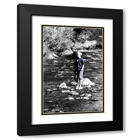 Children at Play II Black Modern Wood Framed Art Print with Double Matting by Hausenflock, Alan