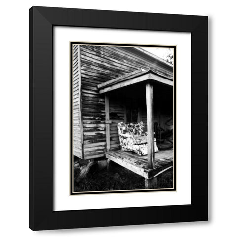 Front Porch Chair Black Modern Wood Framed Art Print with Double Matting by Hausenflock, Alan