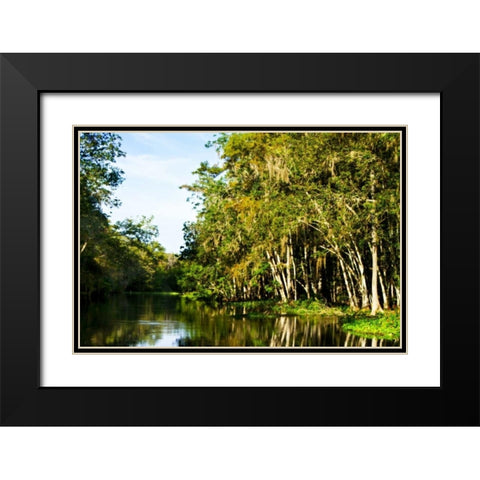 Silver River V Black Modern Wood Framed Art Print with Double Matting by Hausenflock, Alan