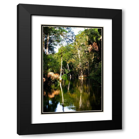 Winding River I Black Modern Wood Framed Art Print with Double Matting by Hausenflock, Alan