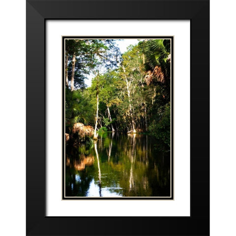 Winding River I Black Modern Wood Framed Art Print with Double Matting by Hausenflock, Alan