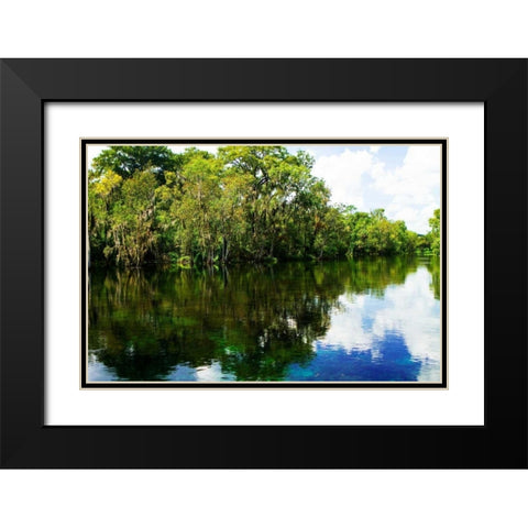 Silver River VII Black Modern Wood Framed Art Print with Double Matting by Hausenflock, Alan