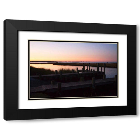 Chincoteague Sunrise I Black Modern Wood Framed Art Print with Double Matting by Hausenflock, Alan