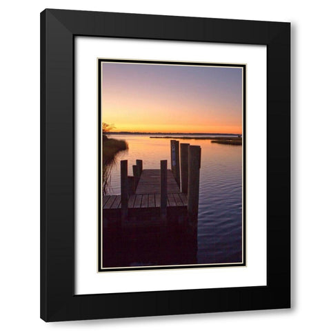 Chincoteague Sunrise III Black Modern Wood Framed Art Print with Double Matting by Hausenflock, Alan