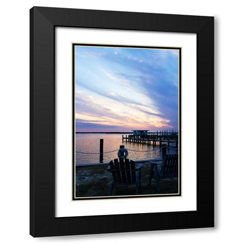 Dockside Park I Black Modern Wood Framed Art Print with Double Matting by Hausenflock, Alan