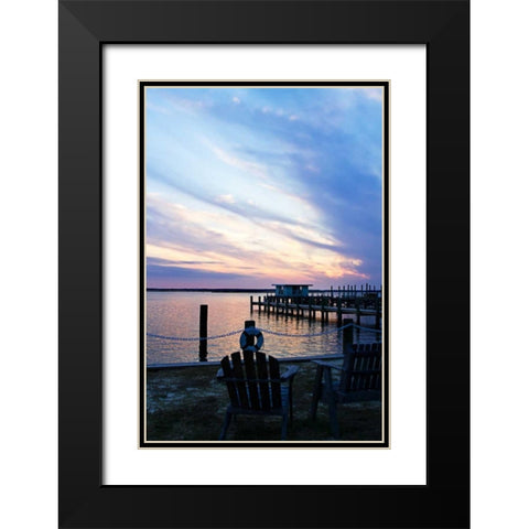 Dockside Park I Black Modern Wood Framed Art Print with Double Matting by Hausenflock, Alan