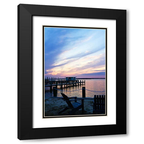 Dockside Park II Black Modern Wood Framed Art Print with Double Matting by Hausenflock, Alan