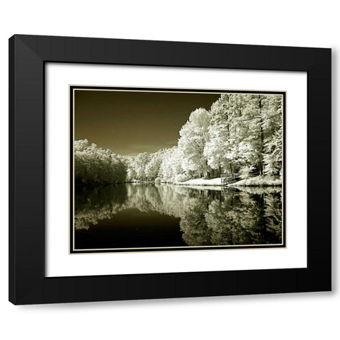 Ayers Lake I Black Modern Wood Framed Art Print with Double Matting by Hausenflock, Alan