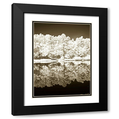 Ayers Lake II Black Modern Wood Framed Art Print with Double Matting by Hausenflock, Alan