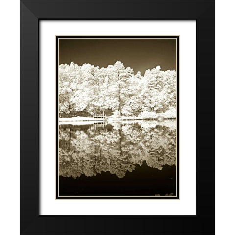 Ayers Lake II Black Modern Wood Framed Art Print with Double Matting by Hausenflock, Alan