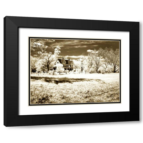 Swensons House Black Modern Wood Framed Art Print with Double Matting by Hausenflock, Alan