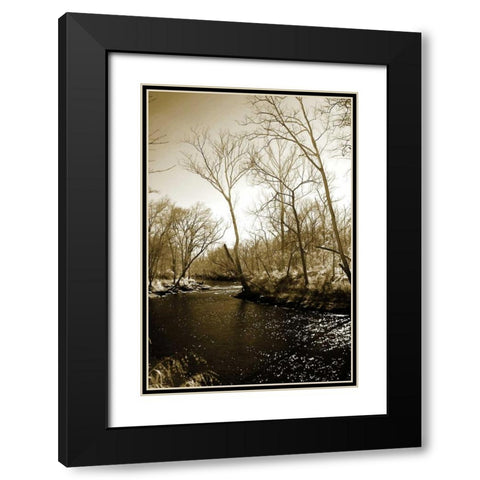 Winter on the Neuse River Black Modern Wood Framed Art Print with Double Matting by Hausenflock, Alan