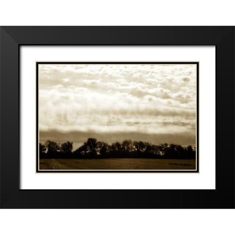 Clouds and Fields I Black Modern Wood Framed Art Print with Double Matting by Hausenflock, Alan