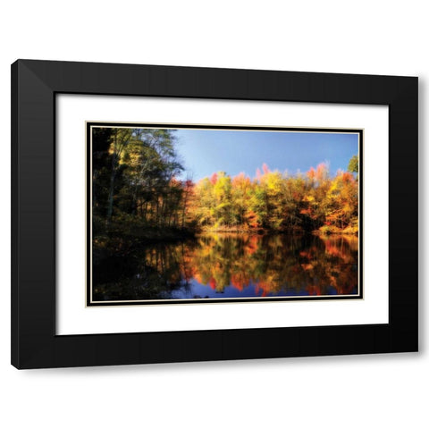 Fall at Three Lakes II Black Modern Wood Framed Art Print with Double Matting by Hausenflock, Alan