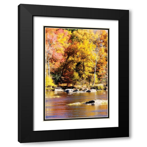 Autumn on the River II Black Modern Wood Framed Art Print with Double Matting by Hausenflock, Alan