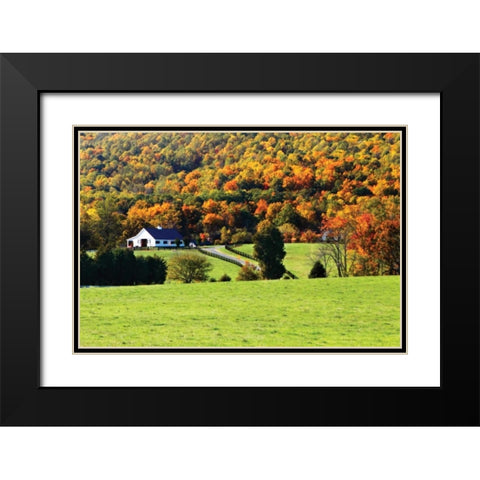 Mountain Farm I Black Modern Wood Framed Art Print with Double Matting by Hausenflock, Alan