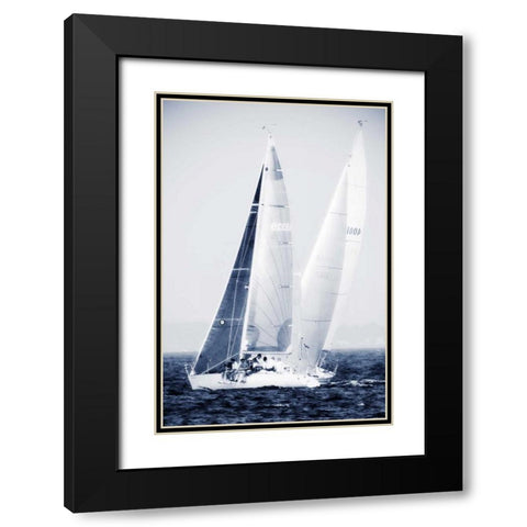 Summertime Race V Black Modern Wood Framed Art Print with Double Matting by Hausenflock, Alan