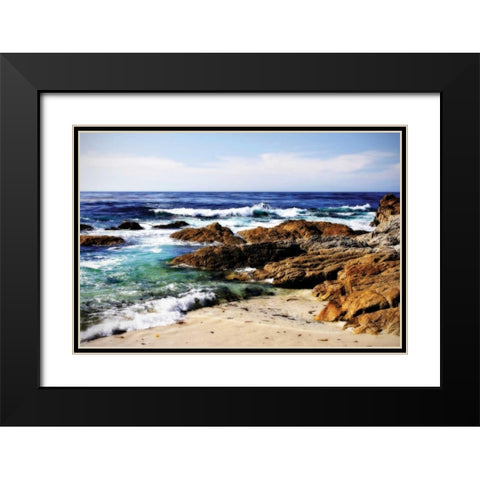 Spanish Bay I Black Modern Wood Framed Art Print with Double Matting by Hausenflock, Alan