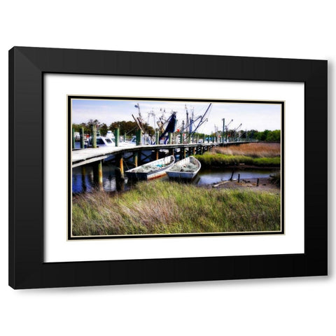 Marsh Harbor I Black Modern Wood Framed Art Print with Double Matting by Hausenflock, Alan