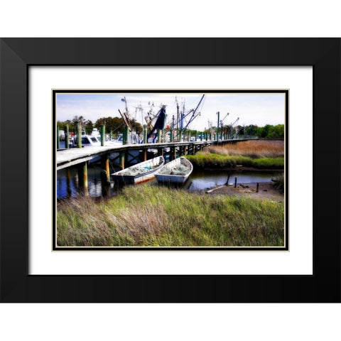 Marsh Harbor I Black Modern Wood Framed Art Print with Double Matting by Hausenflock, Alan