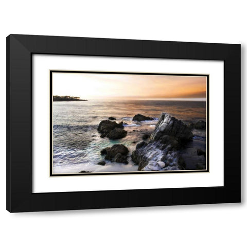 Lovers Point Sunset I Black Modern Wood Framed Art Print with Double Matting by Hausenflock, Alan