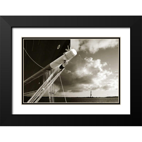 Past the Light I Black Modern Wood Framed Art Print with Double Matting by Hausenflock, Alan