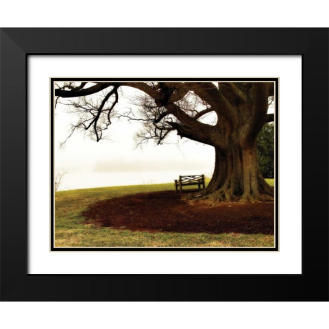 Fog on the James II Black Modern Wood Framed Art Print with Double Matting by Hausenflock, Alan