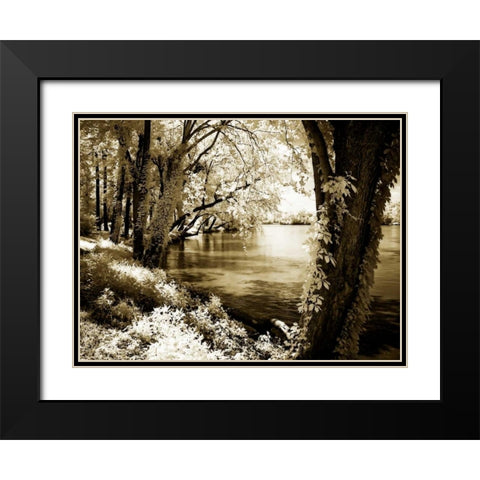 Spring on the River III Black Modern Wood Framed Art Print with Double Matting by Hausenflock, Alan