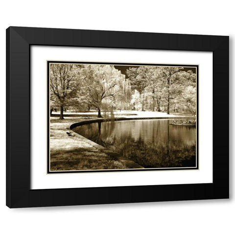 Bryan Pond II Black Modern Wood Framed Art Print with Double Matting by Hausenflock, Alan