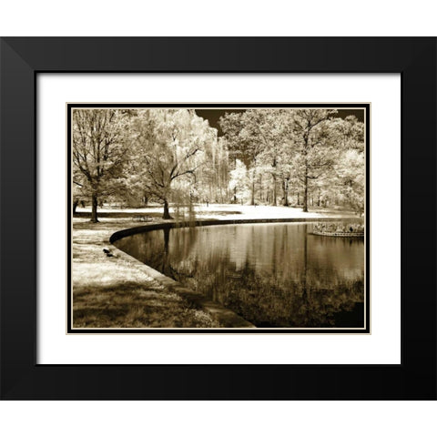 Bryan Pond II Black Modern Wood Framed Art Print with Double Matting by Hausenflock, Alan