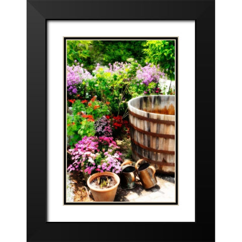 The Garden Nook I Black Modern Wood Framed Art Print with Double Matting by Hausenflock, Alan