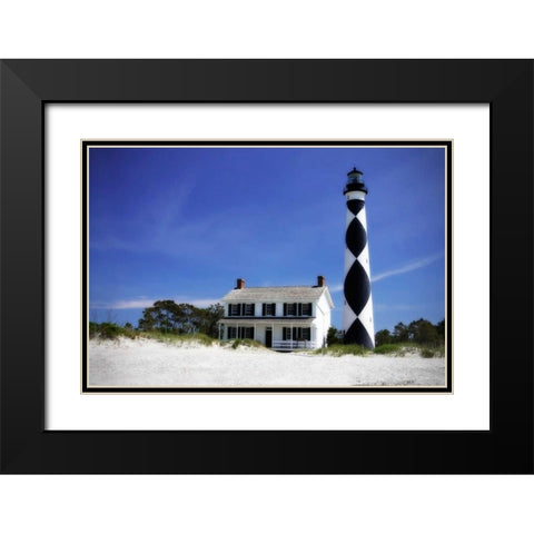 Cape Lookout Light I Black Modern Wood Framed Art Print with Double Matting by Hausenflock, Alan