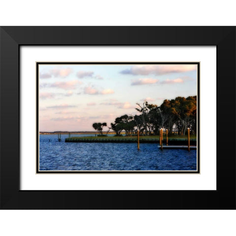 Sunset in the Channel I Black Modern Wood Framed Art Print with Double Matting by Hausenflock, Alan