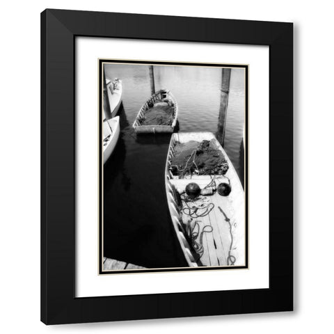 Skiffs I Black Modern Wood Framed Art Print with Double Matting by Hausenflock, Alan