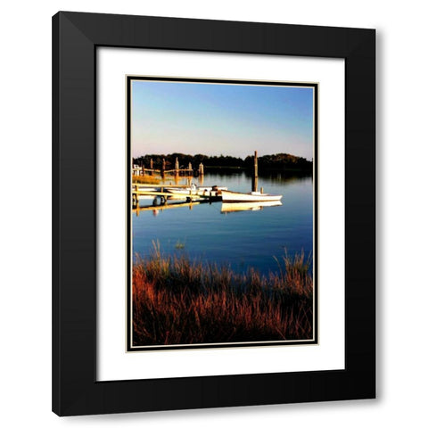 Beaufort Skiff Black Modern Wood Framed Art Print with Double Matting by Hausenflock, Alan