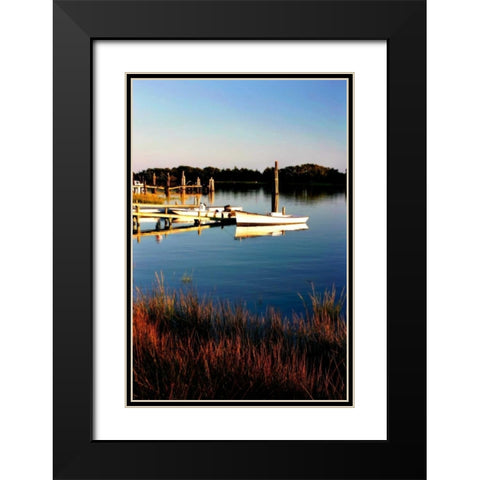 Beaufort Skiff Black Modern Wood Framed Art Print with Double Matting by Hausenflock, Alan