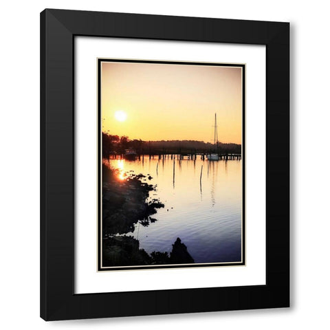 Gable Creek Sunrise I Black Modern Wood Framed Art Print with Double Matting by Hausenflock, Alan