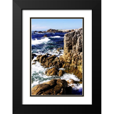 Pacific Blue II Black Modern Wood Framed Art Print with Double Matting by Hausenflock, Alan