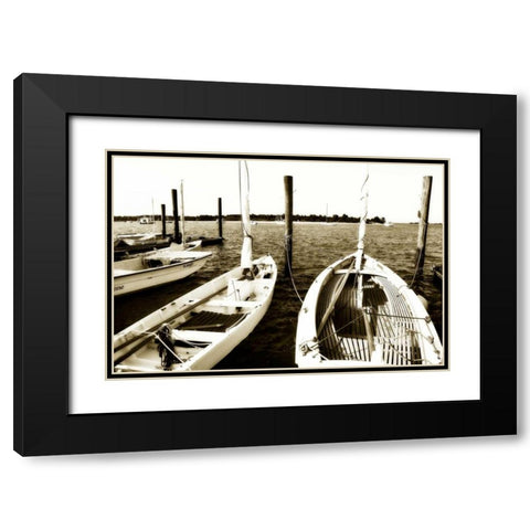 Skiffs IV Black Modern Wood Framed Art Print with Double Matting by Hausenflock, Alan