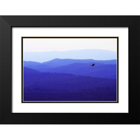 Blue Ridge I Black Modern Wood Framed Art Print with Double Matting by Hausenflock, Alan