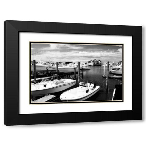 Wrightsville Marina II Black Modern Wood Framed Art Print with Double Matting by Hausenflock, Alan