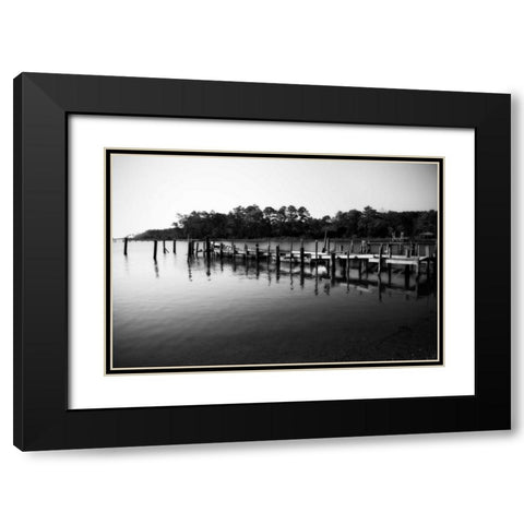 Forgotten Pier I Black Modern Wood Framed Art Print with Double Matting by Hausenflock, Alan