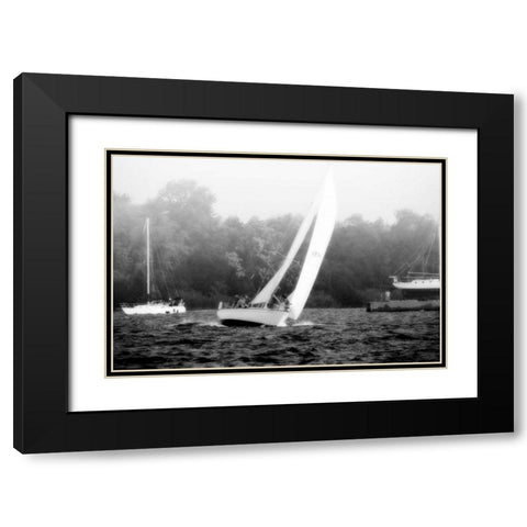 In the Channel I Black Modern Wood Framed Art Print with Double Matting by Hausenflock, Alan