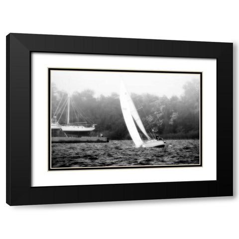 In the Channel II Black Modern Wood Framed Art Print with Double Matting by Hausenflock, Alan