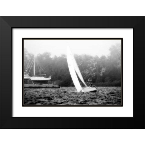 In the Channel II Black Modern Wood Framed Art Print with Double Matting by Hausenflock, Alan