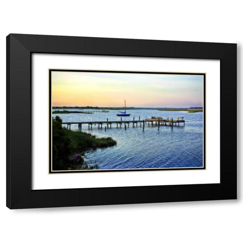 Taylor Bay Black Modern Wood Framed Art Print with Double Matting by Hausenflock, Alan
