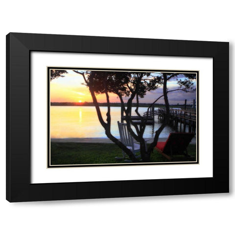 Sunset on Shinn Creek II Black Modern Wood Framed Art Print with Double Matting by Hausenflock, Alan