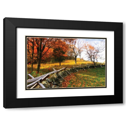 Fire Ridge II Black Modern Wood Framed Art Print with Double Matting by Hausenflock, Alan