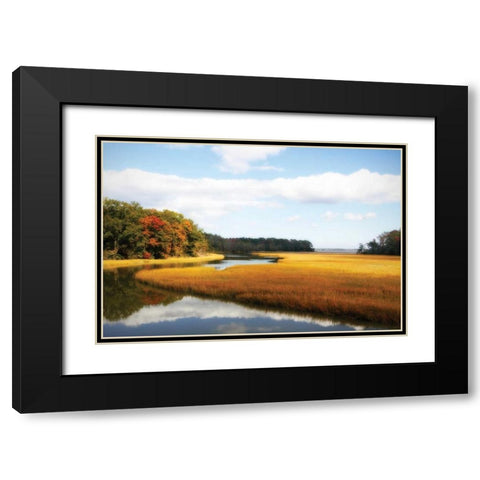 Kings Creek II Black Modern Wood Framed Art Print with Double Matting by Hausenflock, Alan